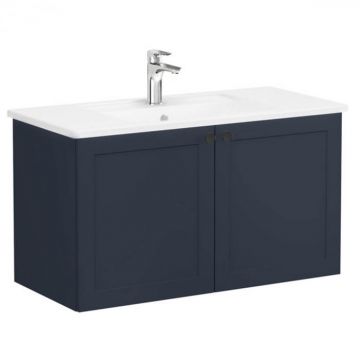 Unitate de baza lavoar baie, cu usi 100cm, mat dark albastru, cu angular lavoar   chiuveta baie   68734