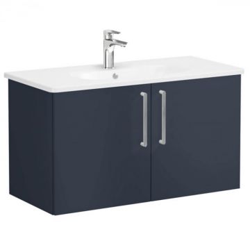 Unitate de baza lavoar baie, cu usi 100cm, mat dark albastru, cu rounded lavoar   chiuveta baie   68172