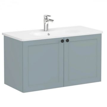 Unitate de baza lavoar baie, cu usi 100cm, mat fijord green, cu rounded lavoar   chiuveta baie   68739