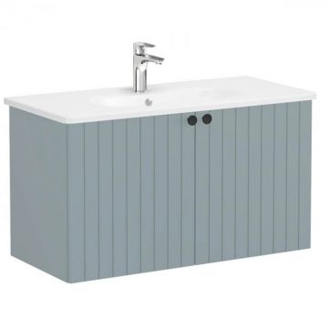 Unitate de baza lavoar baie, cu usi 100cm, mat fijord green, cu rounded lavoar   chiuveta baie   69313