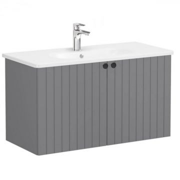 Unitate de baza lavoar baie, cu usi 100cm, mat grey, cu rounded lavoar   chiuveta baie   69312