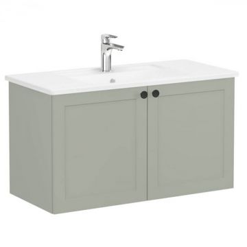 Unitate de baza lavoar baie, cu usi 100cm, mat retro green, cu angular lavoar   chiuveta baie   68735