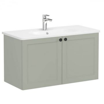 Unitate de baza lavoar baie, cu usi 100cm, mat retro green, cu rounded lavoar   chiuveta baie   68742