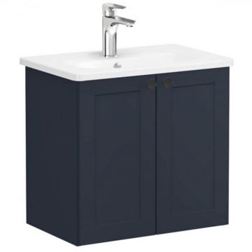 Unitate de baza lavoar baie, cu usi 60cm compact, mat dark albastru, cu rounded lavoar   chiuveta baie   68643
