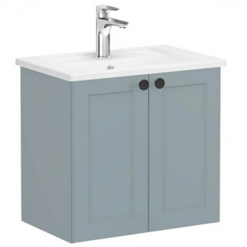 Unitate de baza lavoar baie, cu usi 60cm compact, mat fijord green, cu angular lavoar   chiuveta baie   68634