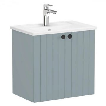 Unitate de baza lavoar baie, cu usi 60cm compact, mat fijord green, cu angular lavoar   chiuveta baie   69208