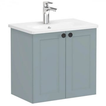 Unitate de baza lavoar baie, cu usi 60cm compact, mat fijord green, cu rounded lavoar   chiuveta baie   68641