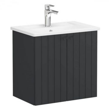 Unitate de baza lavoar baie, cu usi 60cm compact, mat graphite, cu angular lavoar   chiuveta baie   69209