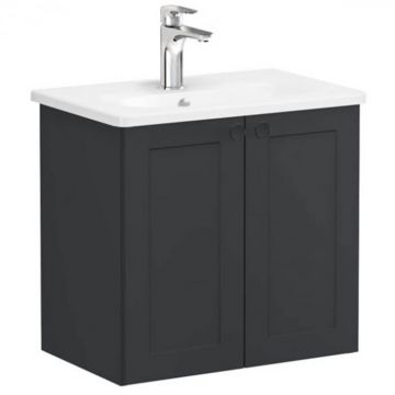 Unitate de baza lavoar baie, cu usi 60cm compact, mat graphite, cu rounded lavoar   chiuveta baie   68642