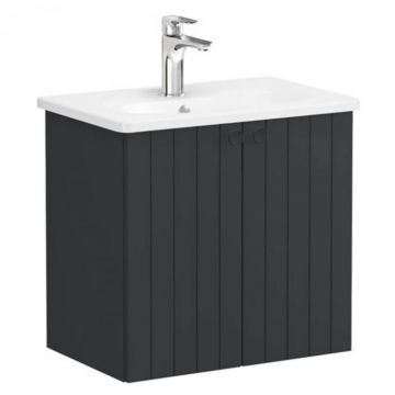 Unitate de baza lavoar baie, cu usi 60cm compact, mat graphite, cu rounded lavoar   chiuveta baie   69216