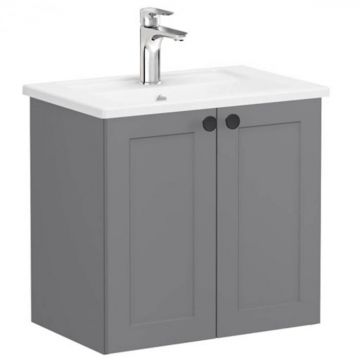 Unitate de baza lavoar baie, cu usi 60cm compact, mat grey, cu angular lavoar   chiuveta baie   68633