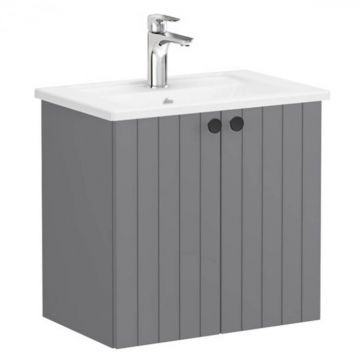 Unitate de baza lavoar baie, cu usi 60cm compact, mat grey, cu angular lavoar   chiuveta baie   69207