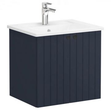 Unitate de baza lavoar baie, cu usi 60cm mat dark albastru, cu angular lavoar   chiuveta baie   69266