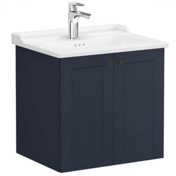 Unitate de baza lavoar baie, cu usi 60cm mat dark albastru, cu classical lavoar   chiuveta baie   68706