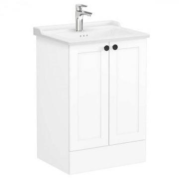 Unitate de baza lavoar baie, cu usi 60cm pe pardoseala, alb mat, cu classical lavoar   chiuveta baie   68764