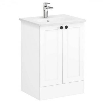 Unitate de baza lavoar baie, cu usi 60cm pe pardoseala, alb mat, cu rounded lavoar   chiuveta baie   68757