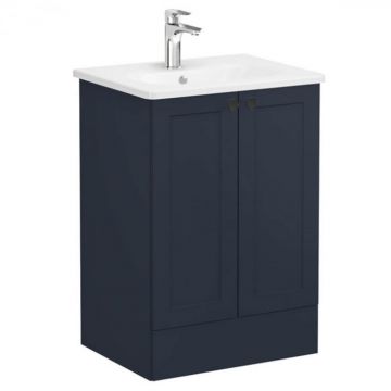 Unitate de baza lavoar baie, cu usi 60cm pe pardoseala, mat dark albastru, cu rounded lavoar   chiuveta baie   68762