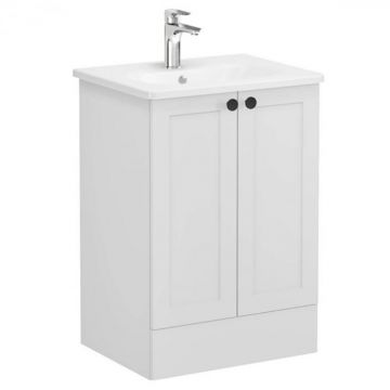 Unitate de baza lavoar baie, cu usi 60cm pe pardoseala, mat gri deschis, cu rounded lavoar   chiuveta baie   68758