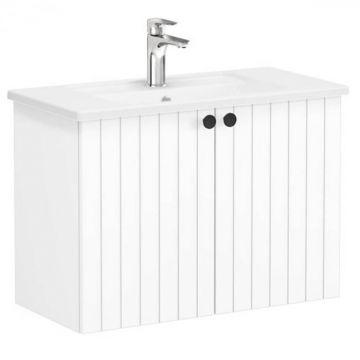 Unitate de baza lavoar baie, cu usi 80cm, compact, alb mat, cu angular lavoar   chiuveta baie   69219