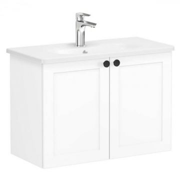 Unitate de baza lavoar baie, cu usi 80cm, compact, alb mat, cu rounded lavoar   chiuveta baie   68652