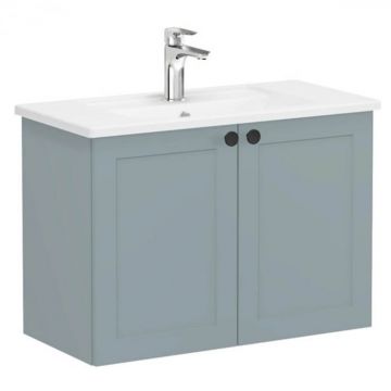 Unitate de baza lavoar baie, cu usi 80cm, compact, mat fijord green, cu angular lavoar   chiuveta baie   68648