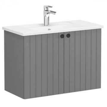 Unitate de baza lavoar baie, cu usi 80cm, compact, mat grey, cu angular lavoar   chiuveta baie   69221