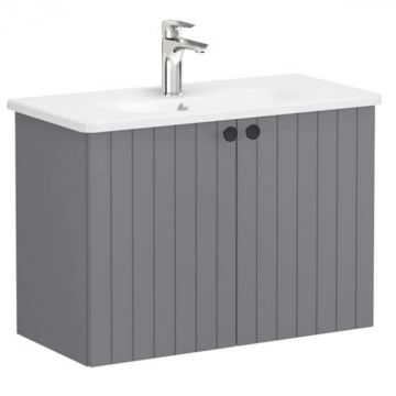 Unitate de baza lavoar baie, cu usi 80cm, compact, mat grey, cu rounded lavoar   chiuveta baie   69228