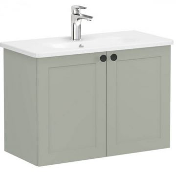 Unitate de baza lavoar baie, cu usi 80cm, compact, mat retro green, cu rounded lavoar   chiuveta baie   68658