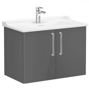 Unitate de baza lavoar baie, cu usi 80cm, inalt gloss anthracite, cu classical lavoar   chiuveta baie   68158