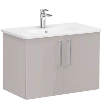 Unitate de baza lavoar baie, cu usi 80cm, inalt gloss sahara beige, cu rounded lavoar   chiuveta baie   66393