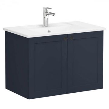 Unitate de baza lavoar baie, cu usi 80cm, mat dark albastru, cu angular lavoar   chiuveta baie   68713