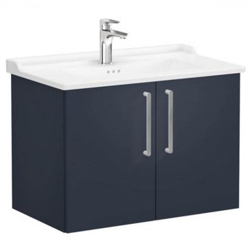 Unitate de baza lavoar baie, cu usi 80cm, mat dark albastru, cu classical lavoar   chiuveta baie   68162