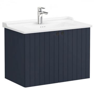 Unitate de baza lavoar baie, cu usi 80cm, mat dark albastru, cu classical lavoar   chiuveta baie   69301