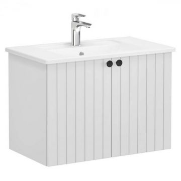 Unitate de baza lavoar baie, cu usi 80cm, mat gri deschis, cu angular lavoar   chiuveta baie   69283