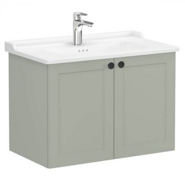 Unitate de baza lavoar baie, cu usi 80cm, mat retro green, cu classical lavoar   chiuveta baie   68728