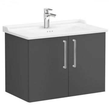 Unitate de baza lavoar baie, cu usi 80cm, mat storm grey, cu classical lavoar   chiuveta baie   68161