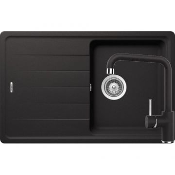 Chiuveta Bucatarie De Granit - Schock ELEMENT D-100S + baterie FONOS - Culoare Nero