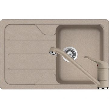 Chiuveta Bucatarie De Granit - Schock FORMHAUS D-100S + baterie COSMO - Culoare Sabbia