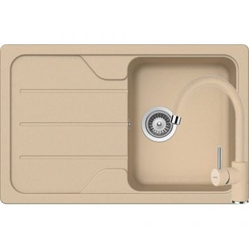 Chiuveta Bucatarie De Granit - Schock FORMHAUS D-100S + baterie PLUTOS - Culoare moonstone