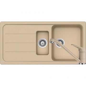 Chiuveta Bucatarie De Granit - Schock FORMHAUS D-150L + baterie COSMO - Culoare moonstone