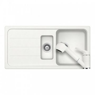 Chiuveta Bucatarie De Granit - Schock FORMHAUS D-150L + baterie COSMO Extensibila - Culoare alpina