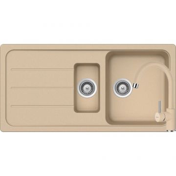 Chiuveta Bucatarie De Granit - Schock FORMHAUS D-150L + baterie PLUTOS - Culoare moonstone