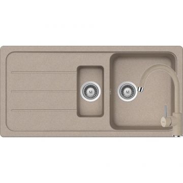 Chiuveta Bucatarie De Granit - Schock FORMHAUS D-150L + baterie PLUTOS - Culoare Sabbia