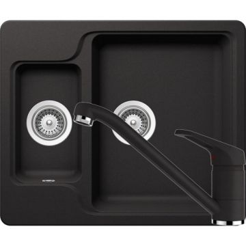 Chiuveta Bucatarie De Granit - Schock MANHATTAN N-150 + baterie COSMO - Culoare Nero