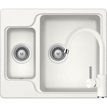 Chiuveta Bucatarie De Granit - Schock MANHATTAN N-150 + baterie PLUTOS - Culoare alpina