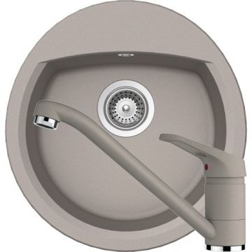 Chiuveta Bucatarie De Granit - Schock MANHATTAN R-100 + baterie COSMO - Culoare beton