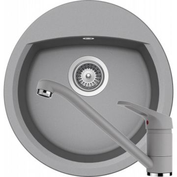 Chiuveta Bucatarie De Granit - Schock MANHATTAN R-100 + baterie COSMO - Culoare croma