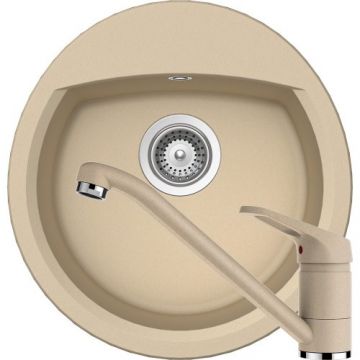 Chiuveta Bucatarie De Granit - Schock MANHATTAN R-100 + baterie COSMO - Culoare moonstone