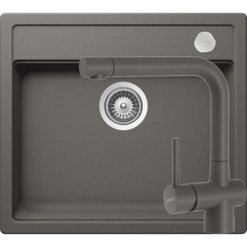 Chiuveta Bucatarie De Granit - Schock MONO N-100 + baterie Laios - Culoare silverstone