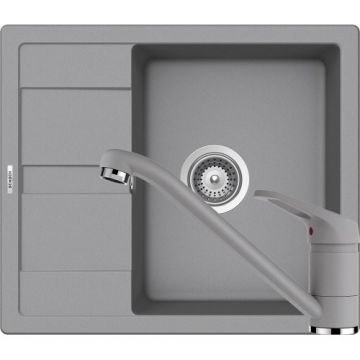 Chiuveta Bucatarie De Granit - Schock RONDA D-100 + baterie COSMO - Culoare croma